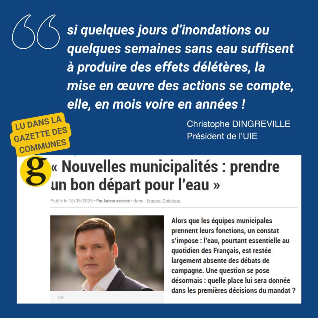 Tribune de Christophe Dingreville, président de l'UIE, dans la Gazette des Communes du 18 mai 2026