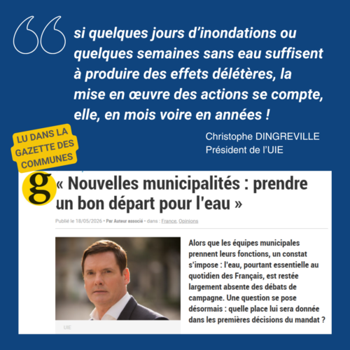 Tribune de Christophe Dingreville, président de l'UIE, dans la Gazette des Communes du 18 mai 2026